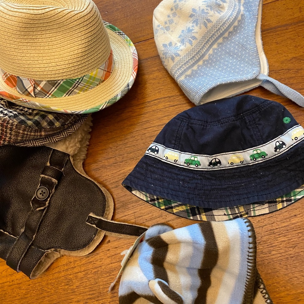 All 6. Selection of baby boy hats. Yes, all 6!
